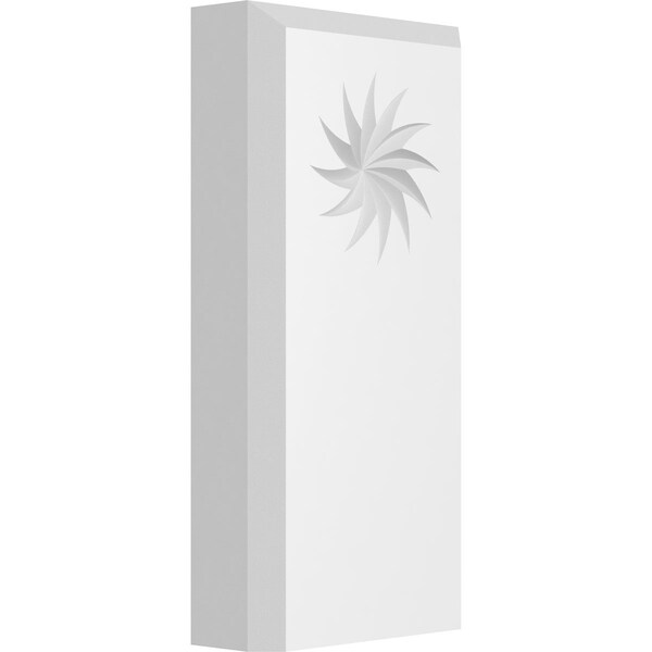 Ekena Millwork Standard Foster Spiral Plinth Block With Beveled Edge, 3"W x 6"H x 1"P PBP030X060X100FOS13 - main